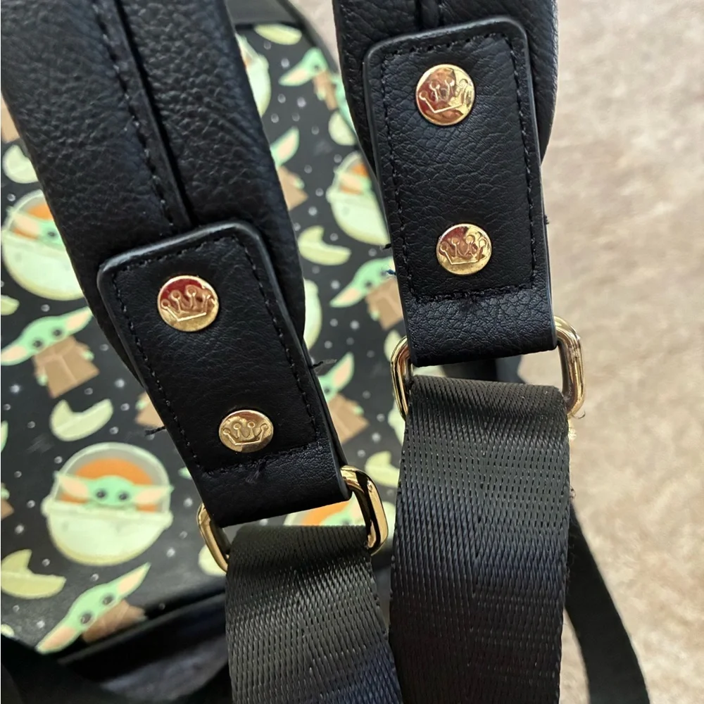 Loungefly Star Wars Kids Backpack - Black and Green with Orange Accents